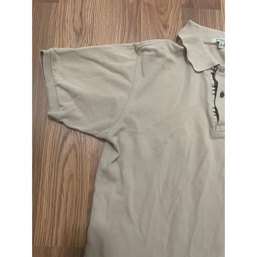 Burberry Polo Mens Small Nova Check Placket Beige England - Picture 8 of 12